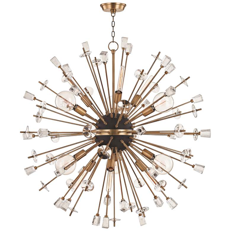 Image 2 Hudson Valley Liberty 46 inch Wide Aged Brass Chandelier