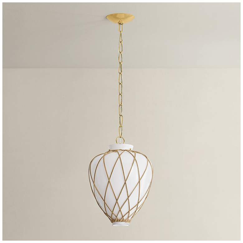 Image 6 Hudson Valley Lighting Apple Valley Pendant Aged Brass more views