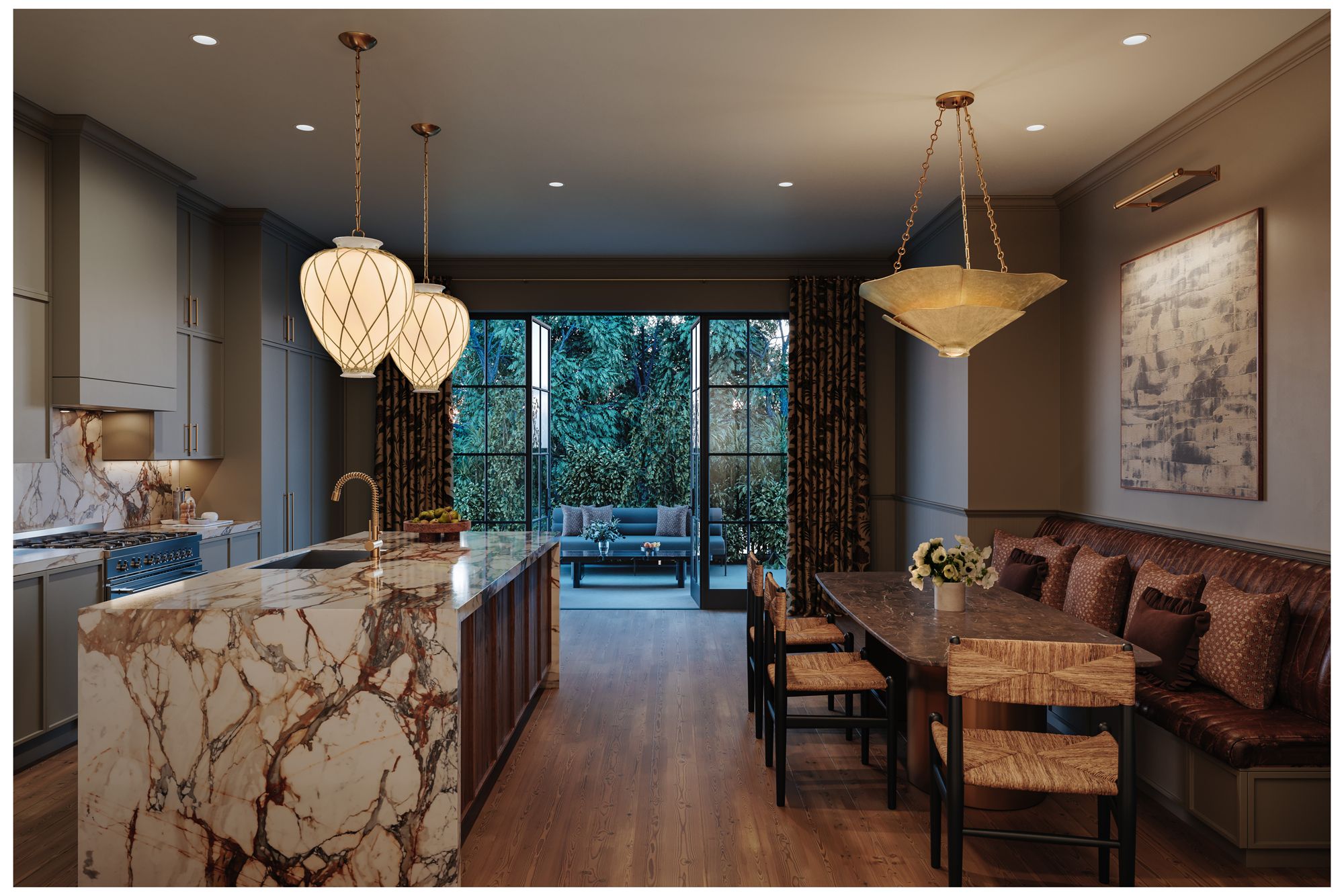 Hudson Valley Lighting Apple Valley Pendant Aged Brass