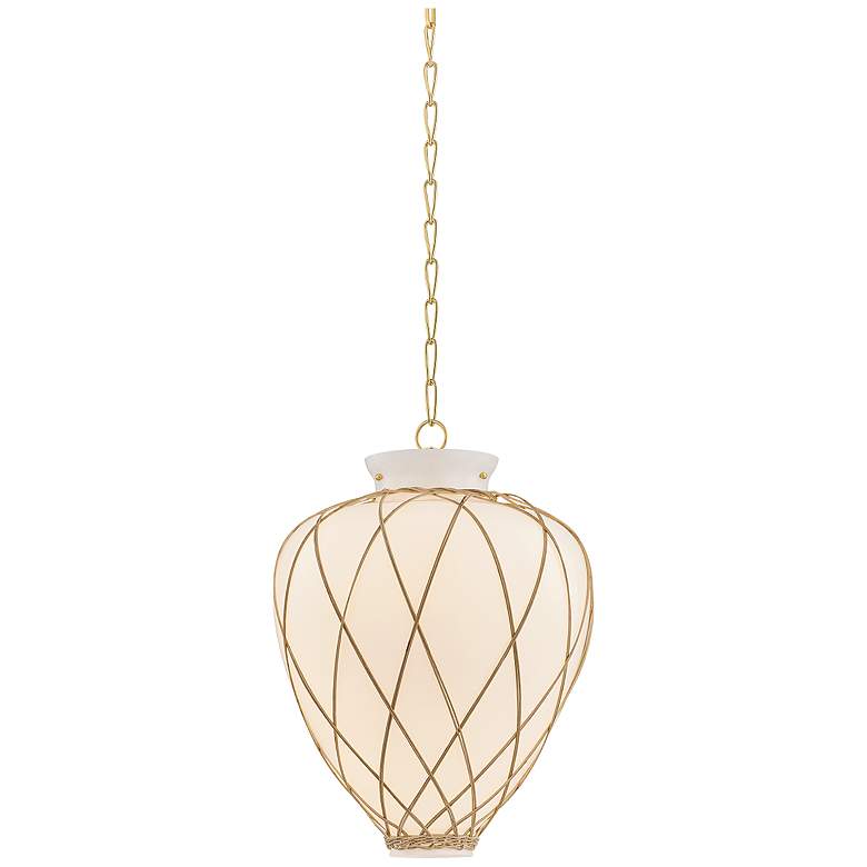 Image 3 Hudson Valley Lighting Apple Valley Pendant Aged Brass more views