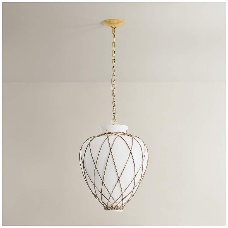 Image 7 Hudson Valley Lighting Apple Valley Pendant Aged Brass more views