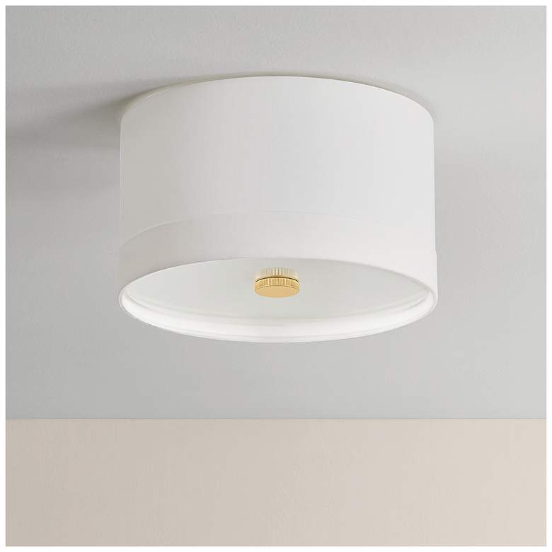 Image 6 Hudson Valley Lighting Ashland Flush Mount Aged Brass more views