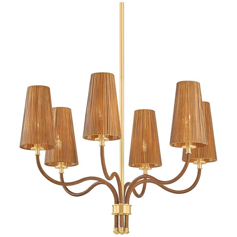 Image 3 Hudson Valley Lighting Atwood Chandelier Aged Brass more views