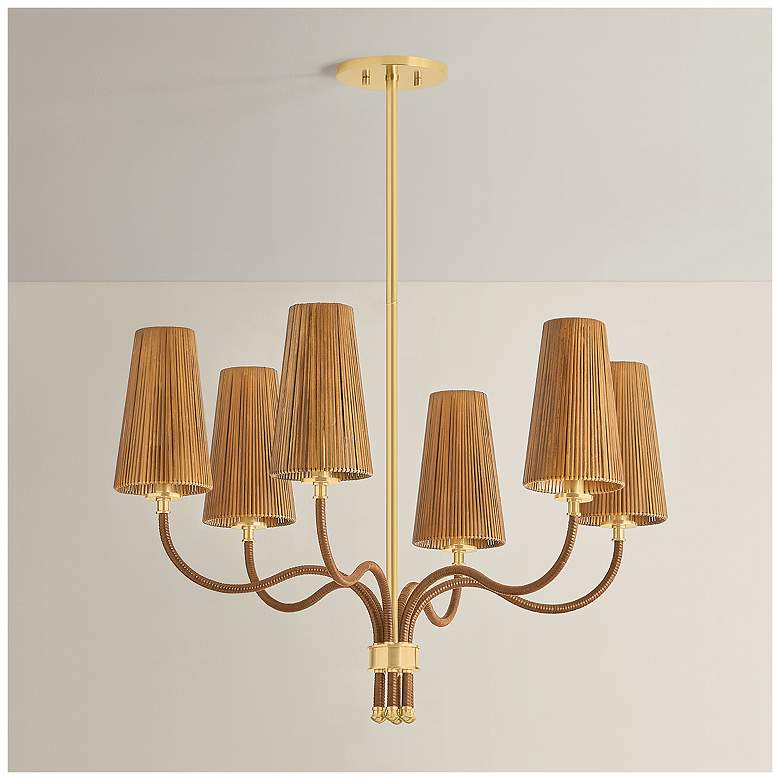 Image 4 Hudson Valley Lighting Atwood Chandelier Aged Brass more views