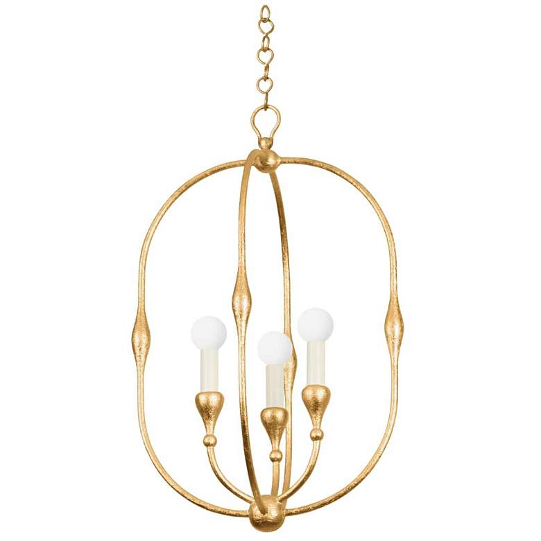 Image 1 Hudson Valley Lighting Baltic 15 in. Vintage Gold Leaf Pendant