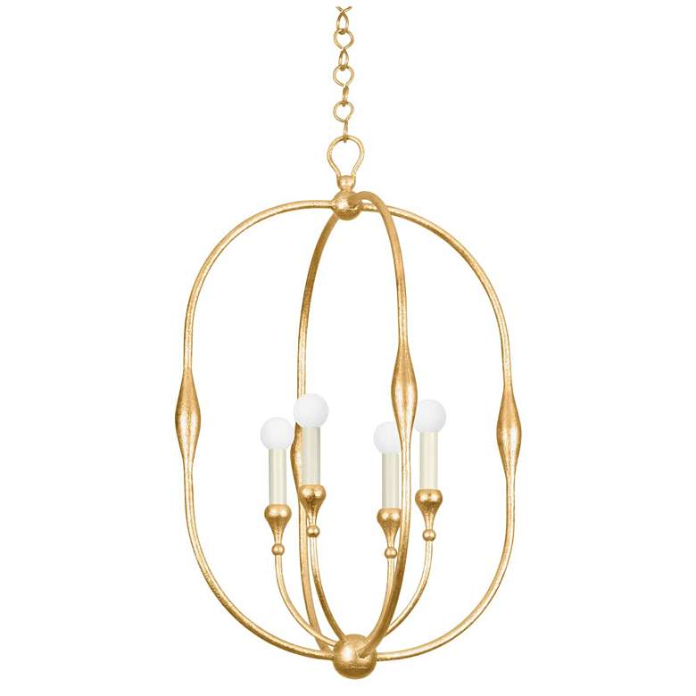 Image 1 Hudson Valley Lighting Baltic 20.25 in. Vintage Gold Leaf Pendant