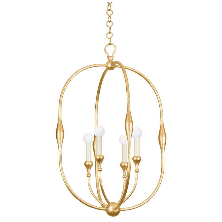 Image 1 Hudson Valley Lighting Baltic 20.25 in. Vintage Gold Leaf Pendant