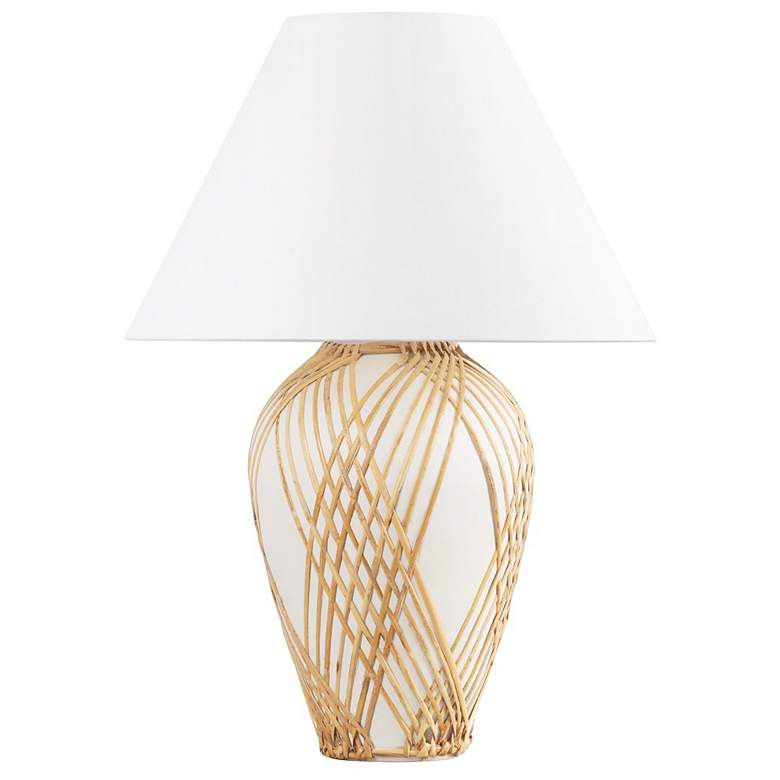 Image 1 Hudson Valley Lighting Bayonne 21 in. Vintage Gold Leaf Table Lamp