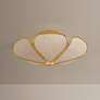 1_Hudson Valley Lighting Bayville Semi Flush Vintage Gold Leaf