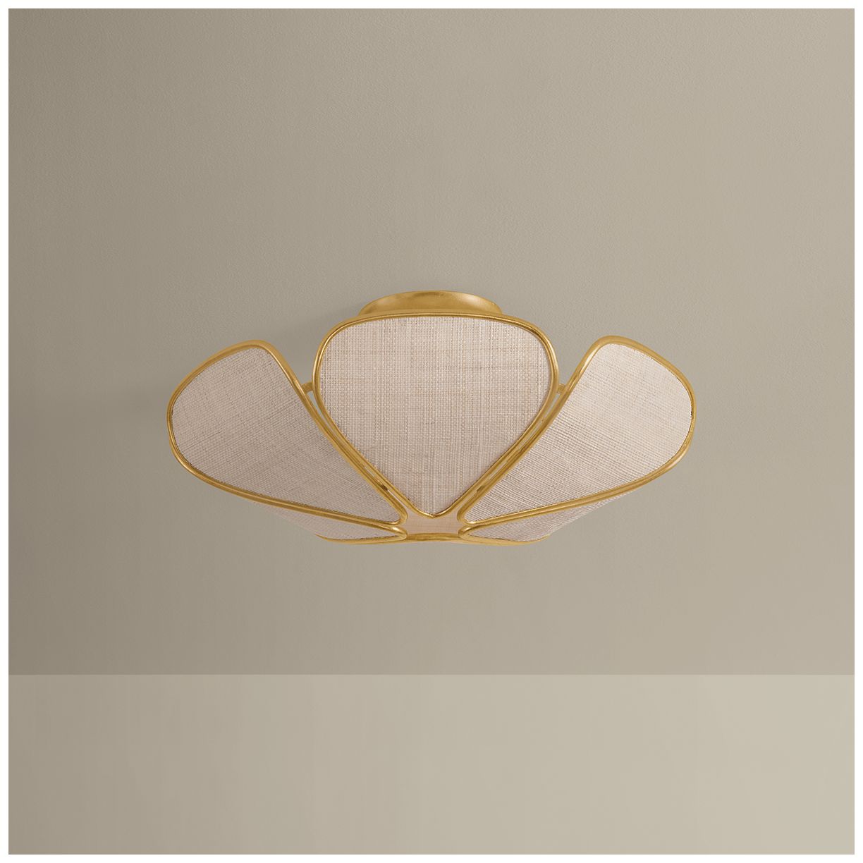 Image 3 Hudson Valley Lighting Bayville Semi Flush Vintage Gold Leaf more views