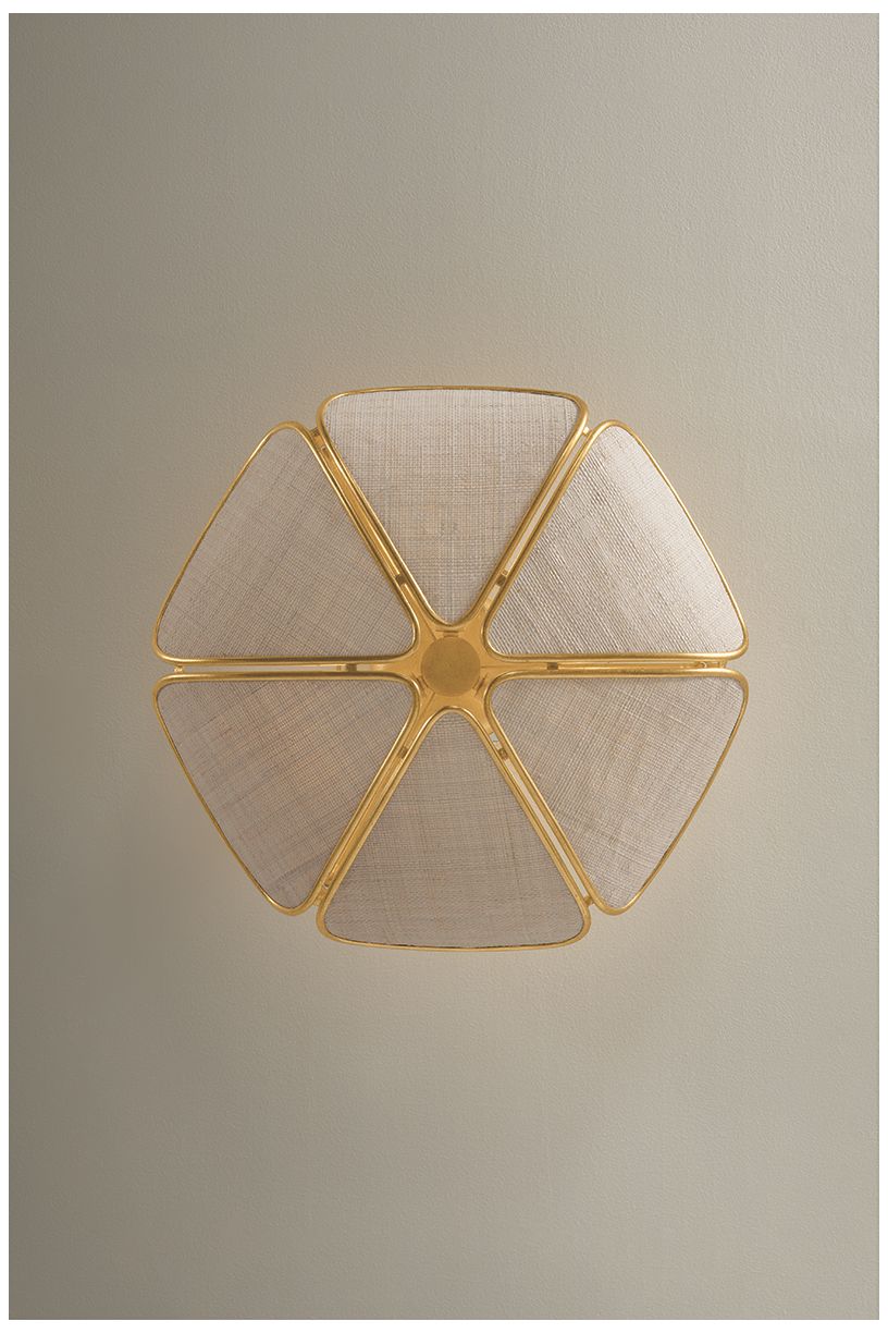 Image 4 Hudson Valley Lighting Bayville Semi Flush Vintage Gold Leaf more views