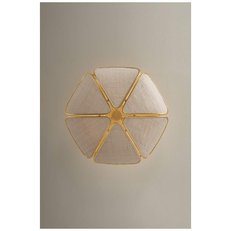 Image 4 Hudson Valley Lighting Bayville Semi Flush Vintage Gold Leaf more views