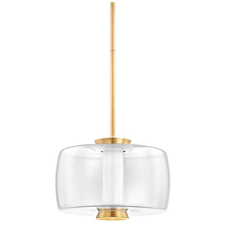 Image 1 Hudson Valley Lighting Beau 15 in. Aged Brass Pendant