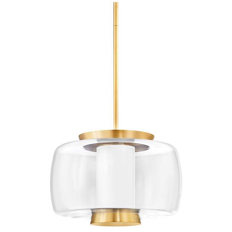 Image 1 Hudson Valley Lighting Beau 20 in. Aged Brass Pendant