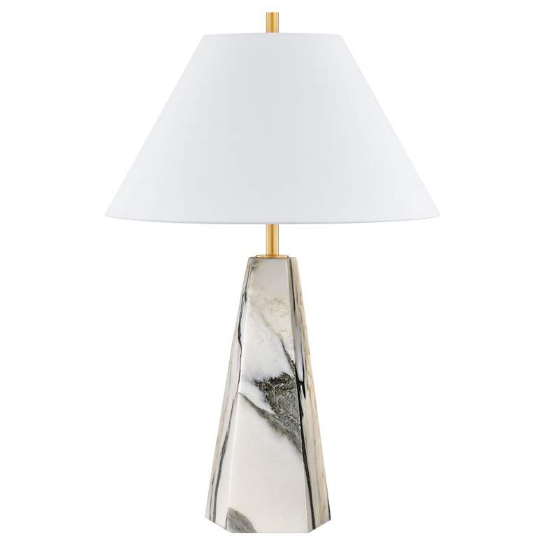Image 1 Hudson Valley Lighting Benicia 19.25 in. Aged Brass Table Lamp