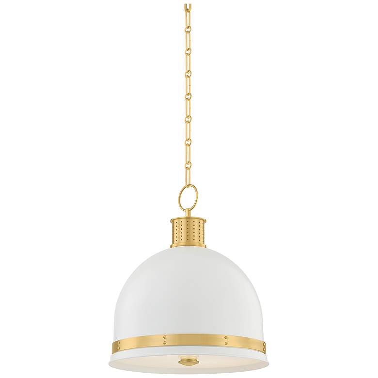 Image 2 Hudson Valley Lighting Briscoe Pendant Aged Brass