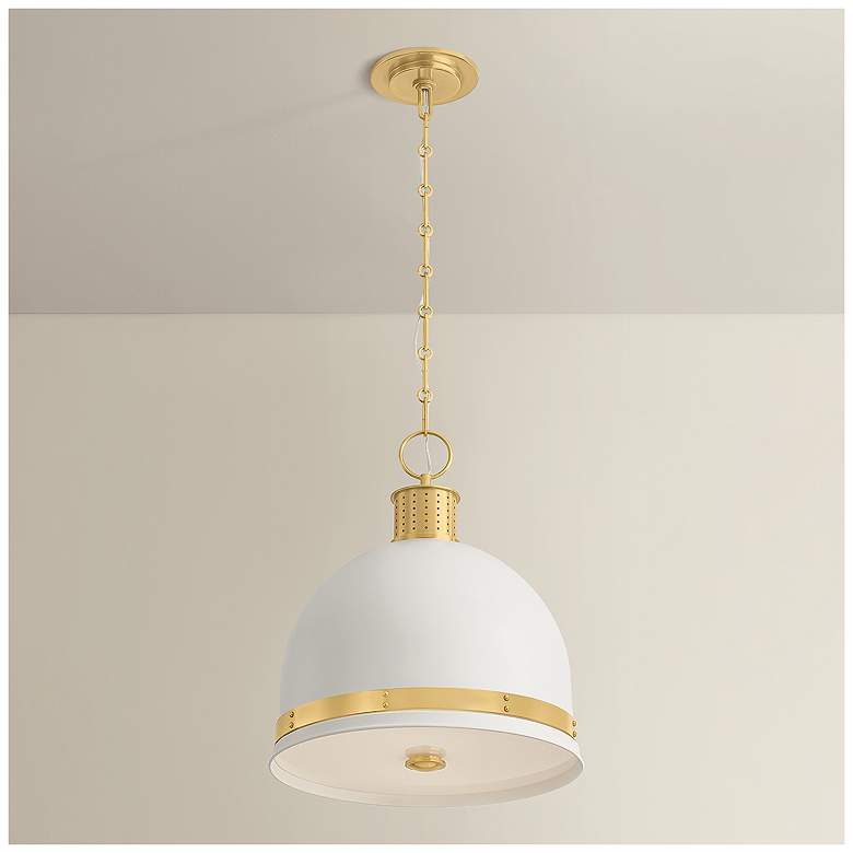 Image 1 Hudson Valley Lighting Briscoe Pendant Aged Brass