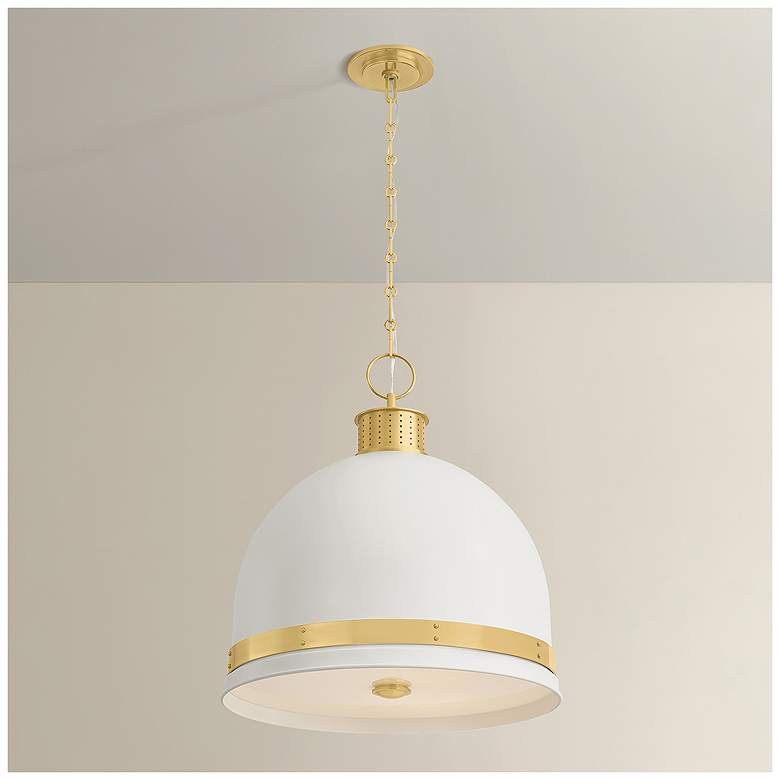 Image 1 Hudson Valley Lighting Briscoe Pendant Aged Brass