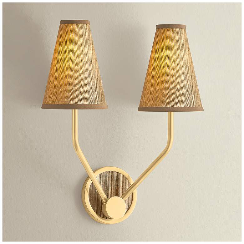 Image 1 Hudson Valley Lighting Buskirk Wall Sconce Aged Brass