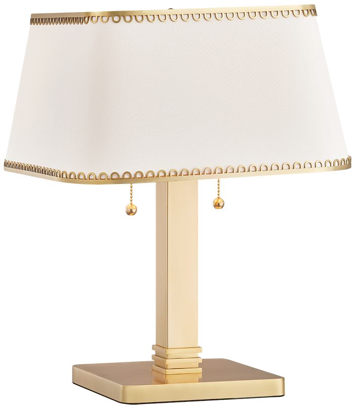 Image 2 Hudson Valley Lighting Claude Table Lamp Aged Brass