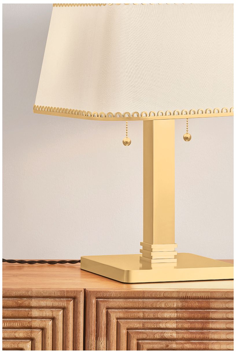 Image 7 Hudson Valley Lighting Claude Table Lamp Aged Brass more views