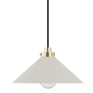 Hudson Valley Lighting Clivedon 1 Light Pendant in Aged Brass