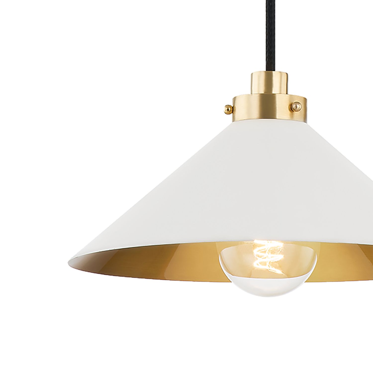 Image 2 Hudson Valley Lighting Clivedon 1 Light Pendant in Aged Brass more views