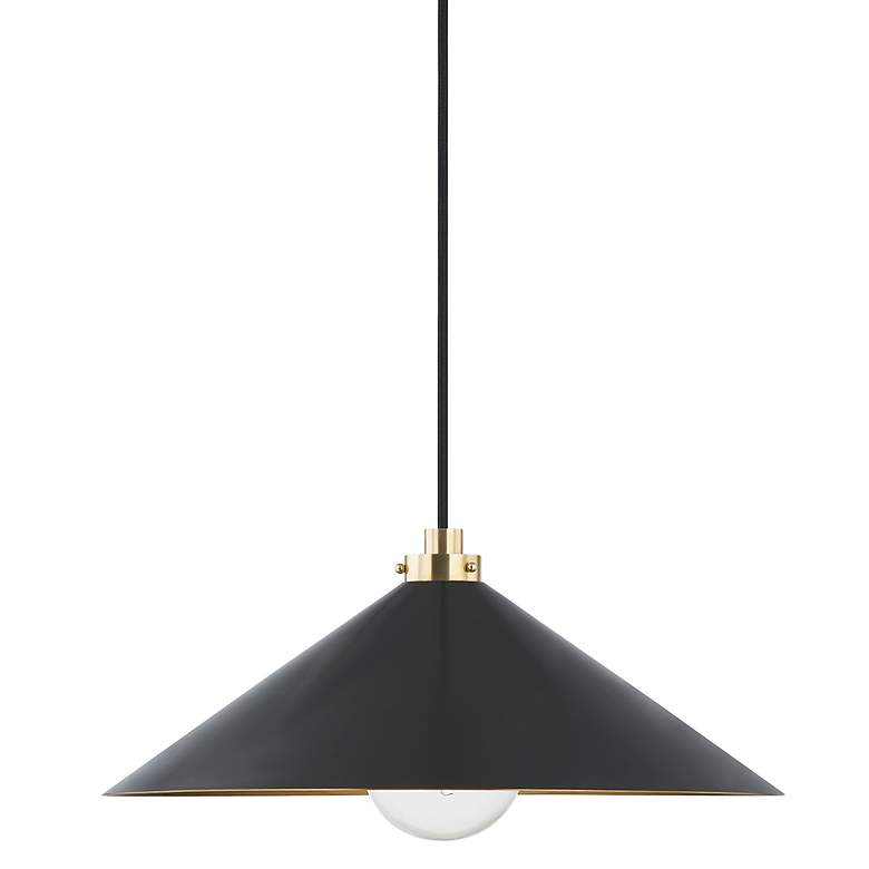 Image 1 Hudson Valley Lighting Clivedon 1 Light Pendant in Aged Brass