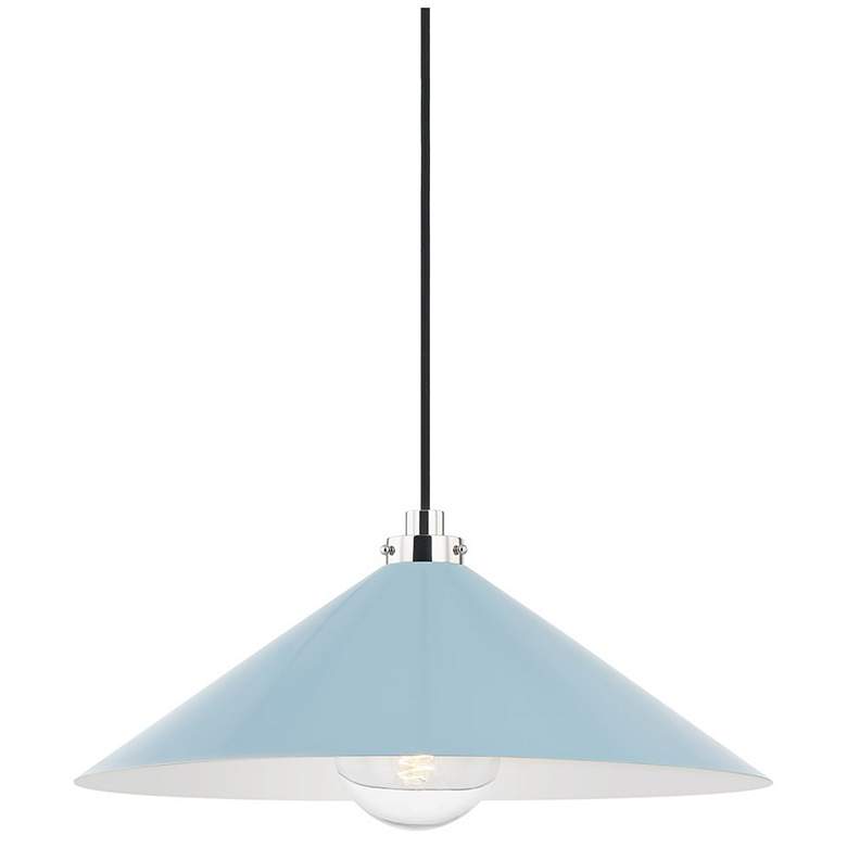 Image 1 Hudson Valley Lighting Clivedon 1 Light Pendant in Polished Nickel