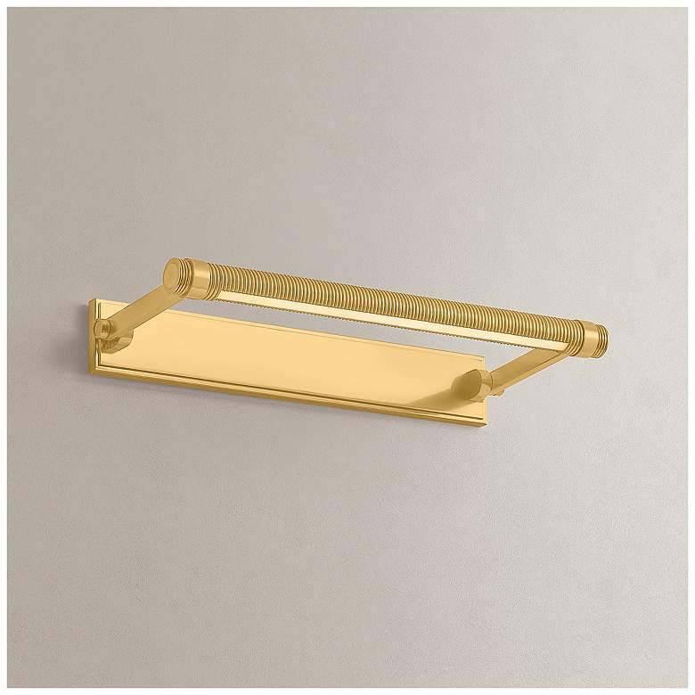 Image 1 Hudson Valley Lighting Duell Picture Light Aged Brass