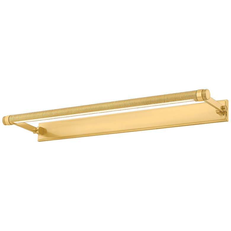 Image 2 Hudson Valley Lighting Duell Picture Light Aged Brass