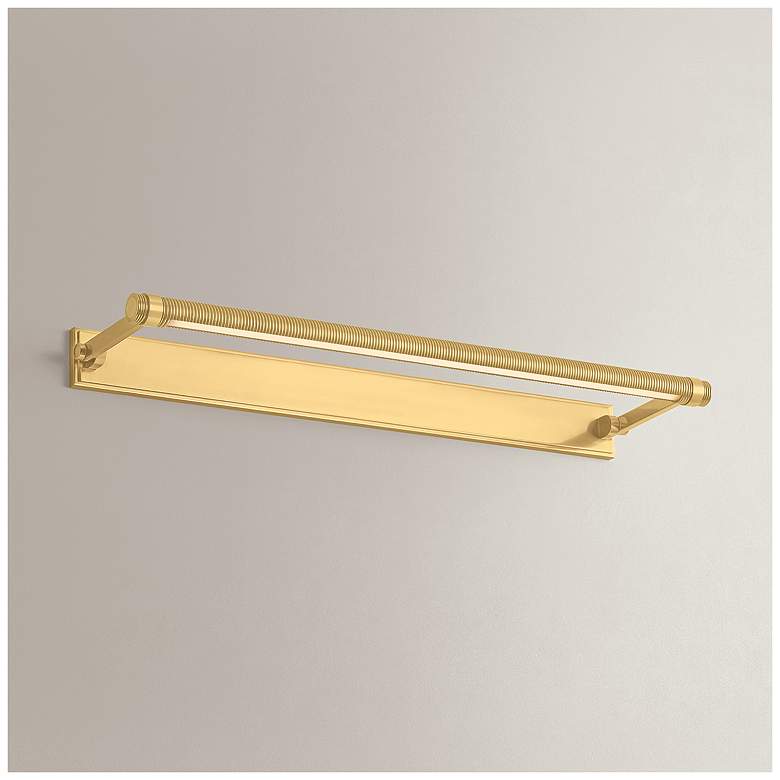 Image 1 Hudson Valley Lighting Duell Picture Light Aged Brass