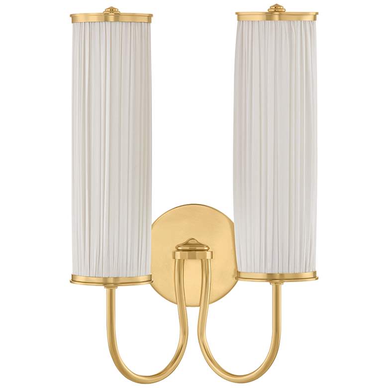 Image 2 Hudson Valley Lighting Elaine Wall Sconce Aged Brass