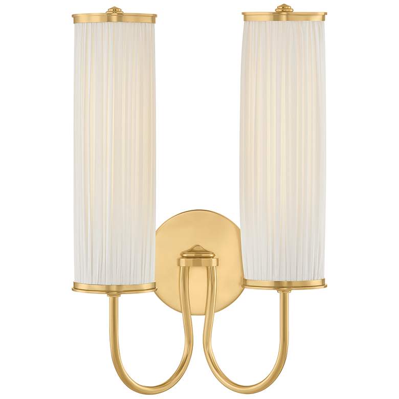 Image 3 Hudson Valley Lighting Elaine Wall Sconce Aged Brass more views