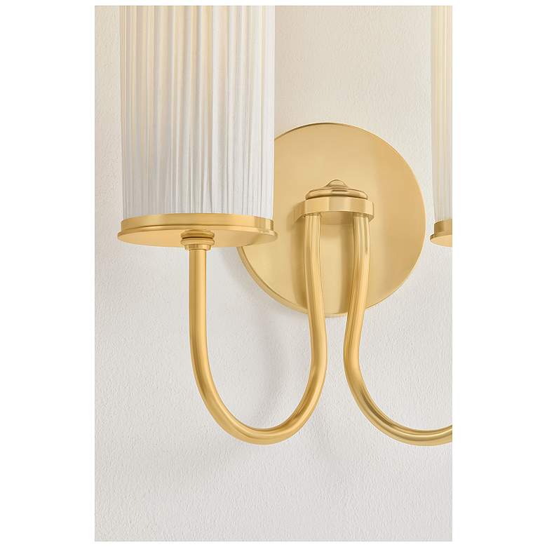 Image 6 Hudson Valley Lighting Elaine Wall Sconce Aged Brass more views