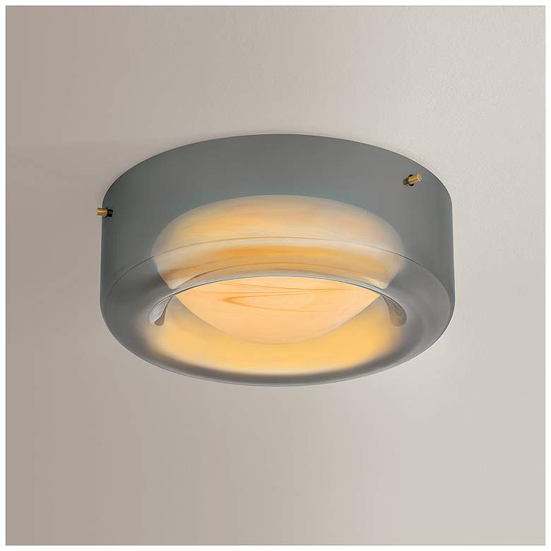 Image 1 Hudson Valley Lighting Eldred Flush Mount Aged Brass