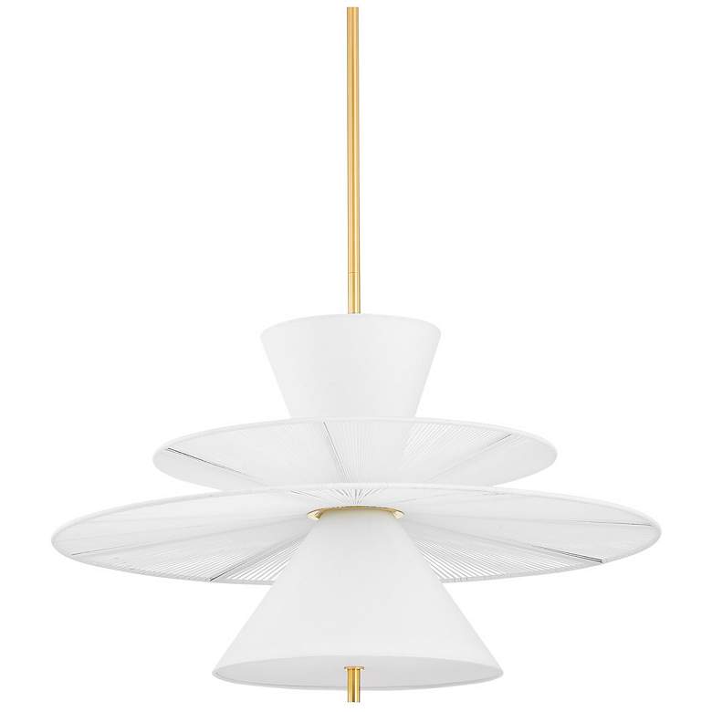 Image 1 Hudson Valley Lighting Esperance 30 in. Aged Brass Pendant