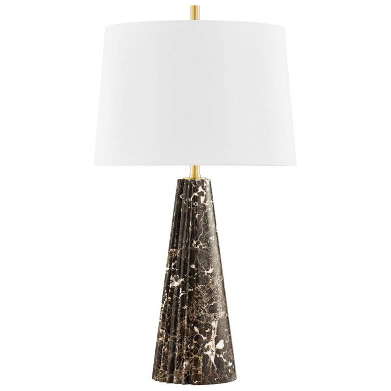 Image 1 Hudson Valley Lighting Fanny 17 in. Aged Brass Table Lamp