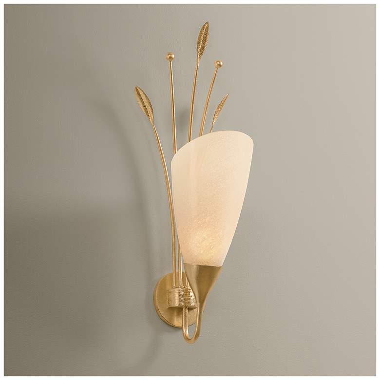 Image 1 Hudson Valley Lighting Forest Glen Wall Sconce Vintage Gold Leaf