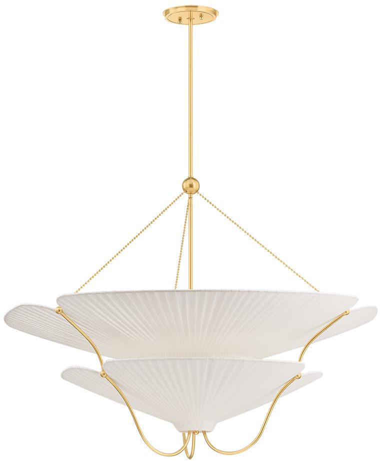 Image 2 Hudson Valley Lighting Gerhard Chandelier Aged Brass