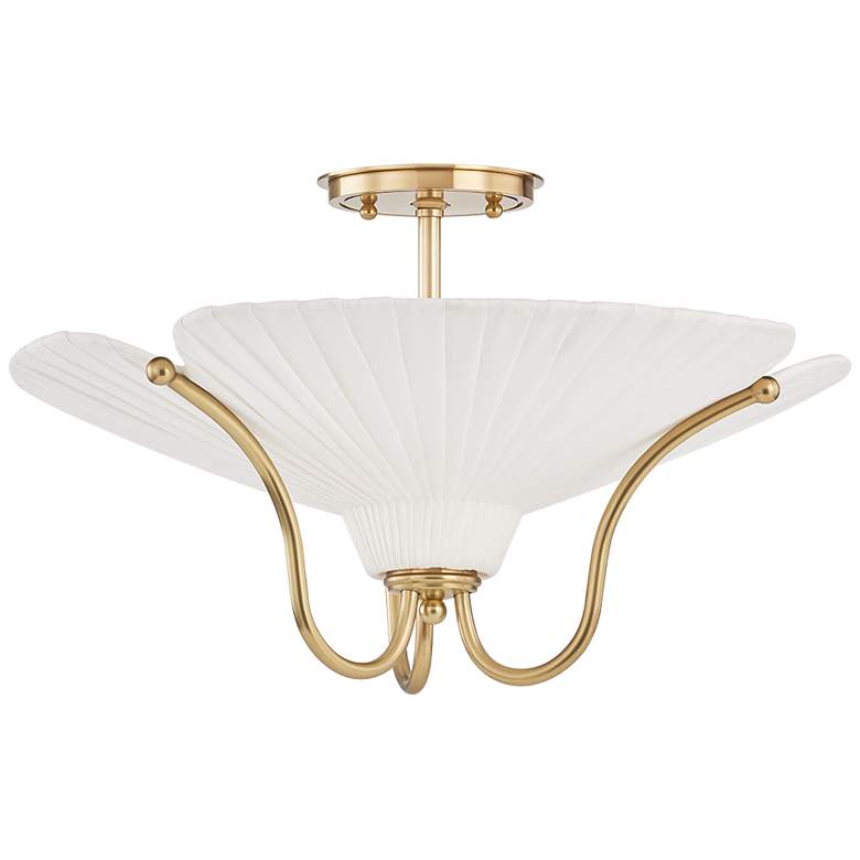 Image 2 Hudson Valley Lighting Gerhard Semi Flush Aged Brass