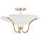 Hudson Valley Lighting Gerhard Semi Flush Aged Brass
