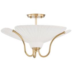 Hudson Valley Lighting Gerhard Semi Flush Aged Brass