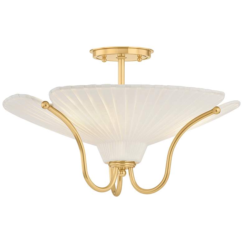 Image 3 Hudson Valley Lighting Gerhard Semi Flush Aged Brass more views