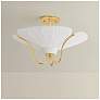 Hudson Valley Lighting Gerhard Semi Flush Aged Brass