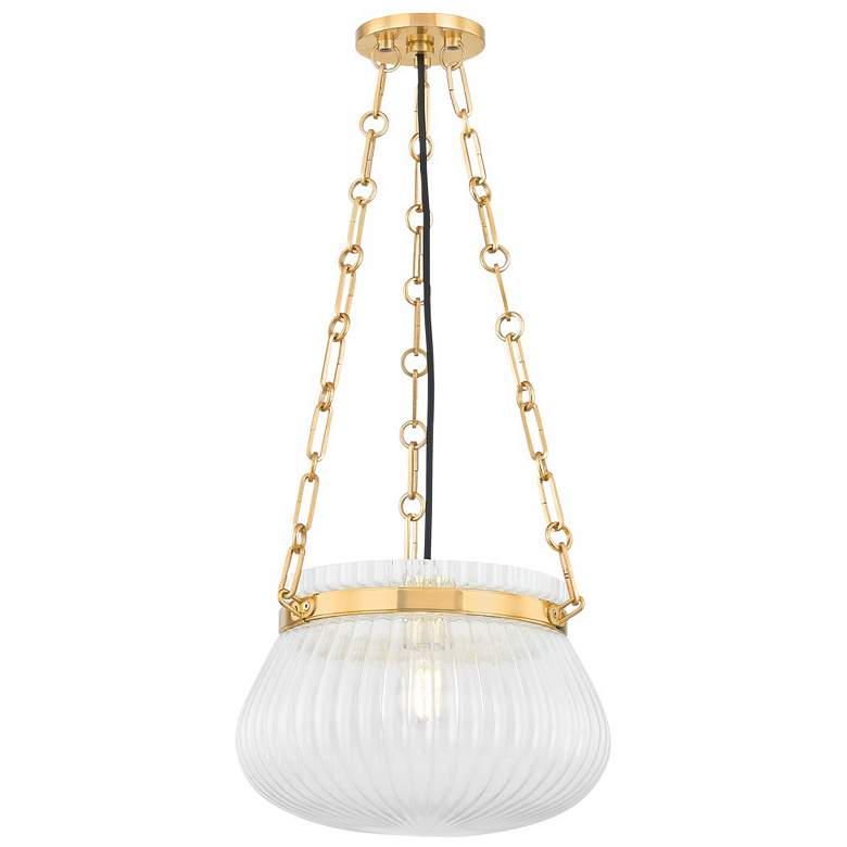 Image 1 Hudson Valley Lighting Granby 13 in. Aged Brass Pendant