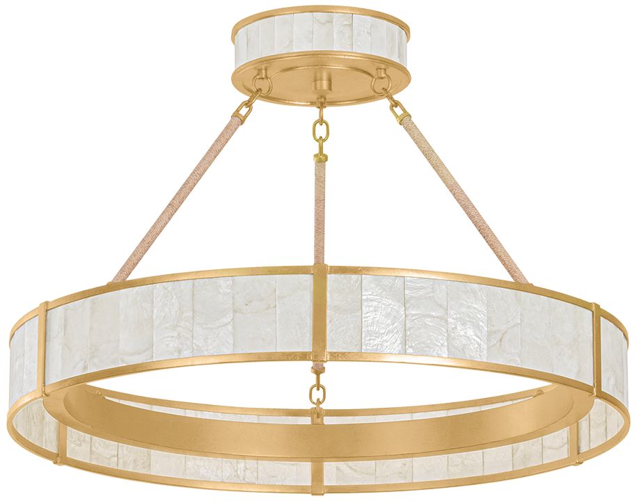 Image 2 Hudson Valley Lighting Halcott Chandelier Vintage Gold Leaf