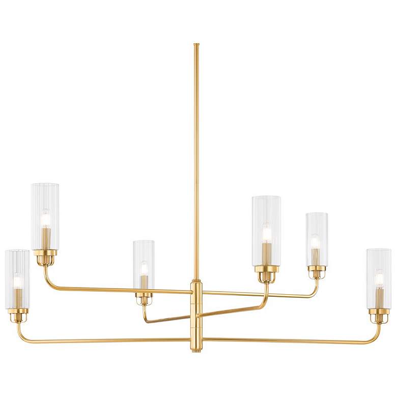 Image 1 Hudson Valley Lighting Halifax 48 in. Aged Brass Chandelier