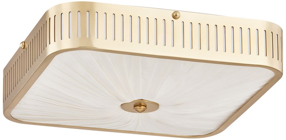 Image 2 Hudson Valley Lighting Henri Semi Flush Aged Brass