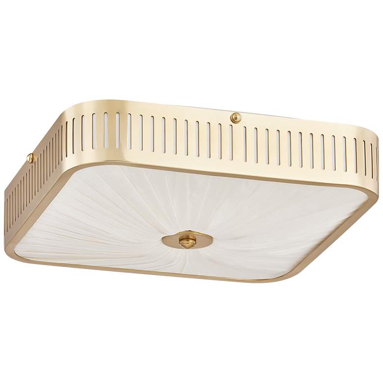 Image 2 Hudson Valley Lighting Henri Semi Flush Aged Brass